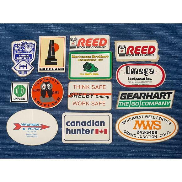 Vintage Drilling Oil Oilfield Well Hardhat Sticker Advertising Decal Lot B 20B - Picture 1 of 1